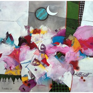 Zohaib Rind, 36 x 36 Inch, Acrylic on Canvas, Abstract Painting, AC-ZR-321